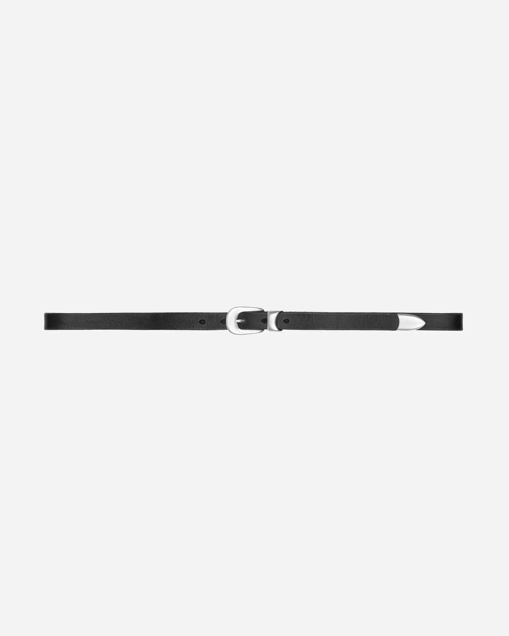 2cm Leather Belt Black