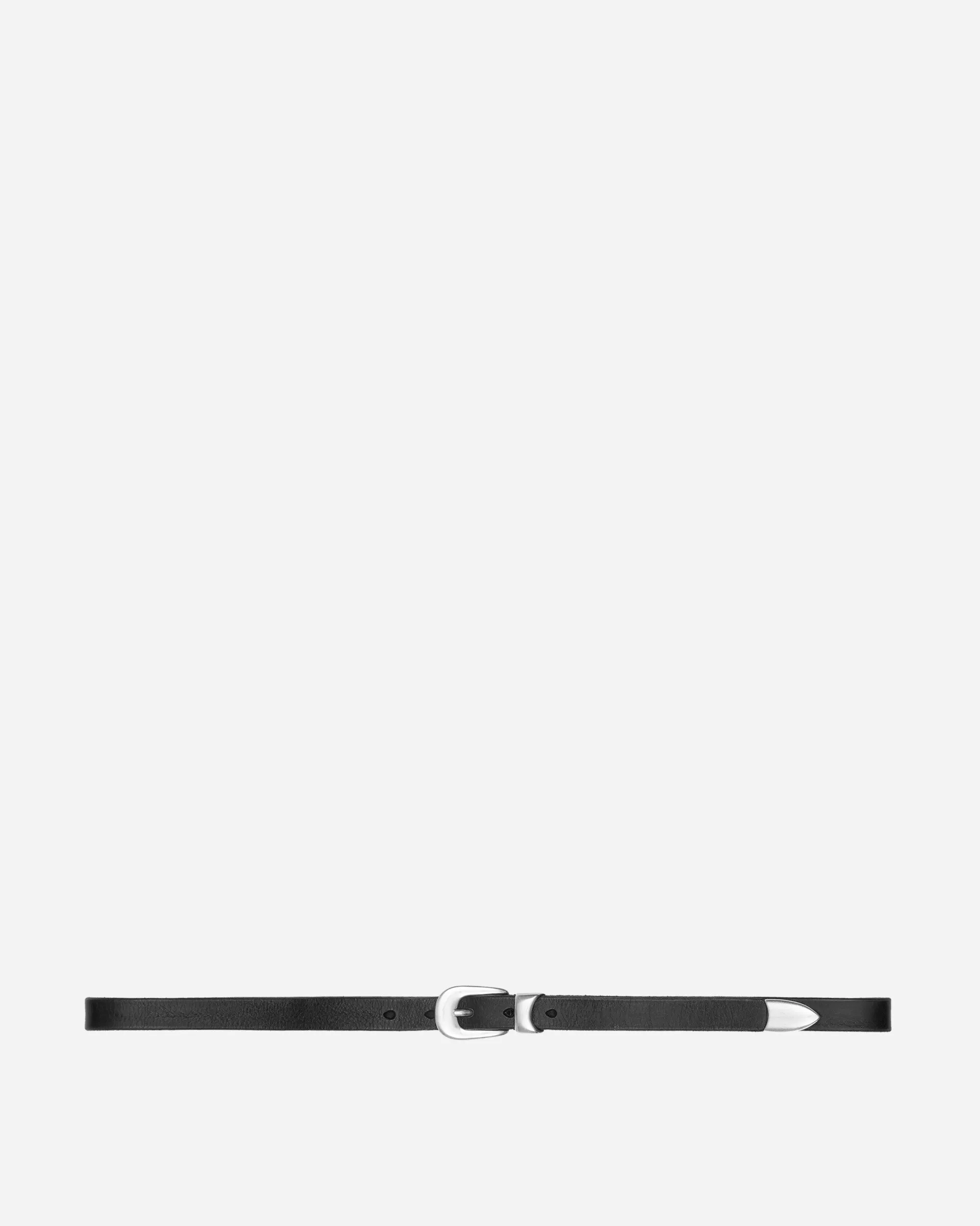 2cm Leather Belt Black