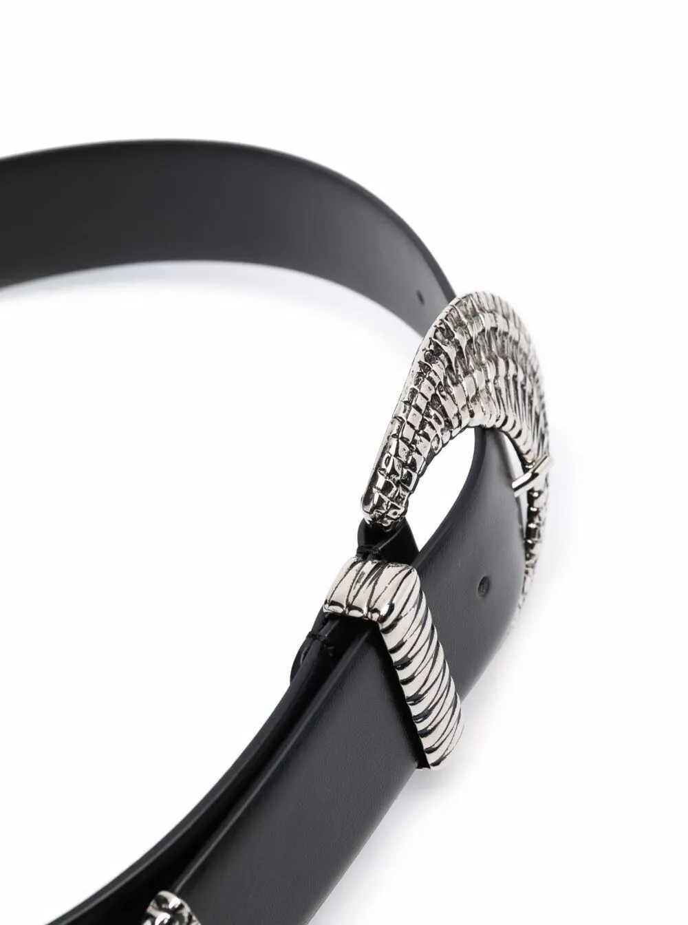 Alberta Ferretti Hand-Hammered Buckle Belt