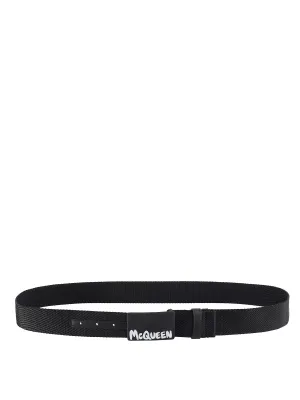 Alexander McQueen Graffiti Logo Belt