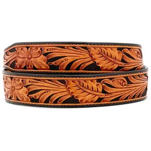 Antique Ultimate Floral Carved Western Leather Belt Straps