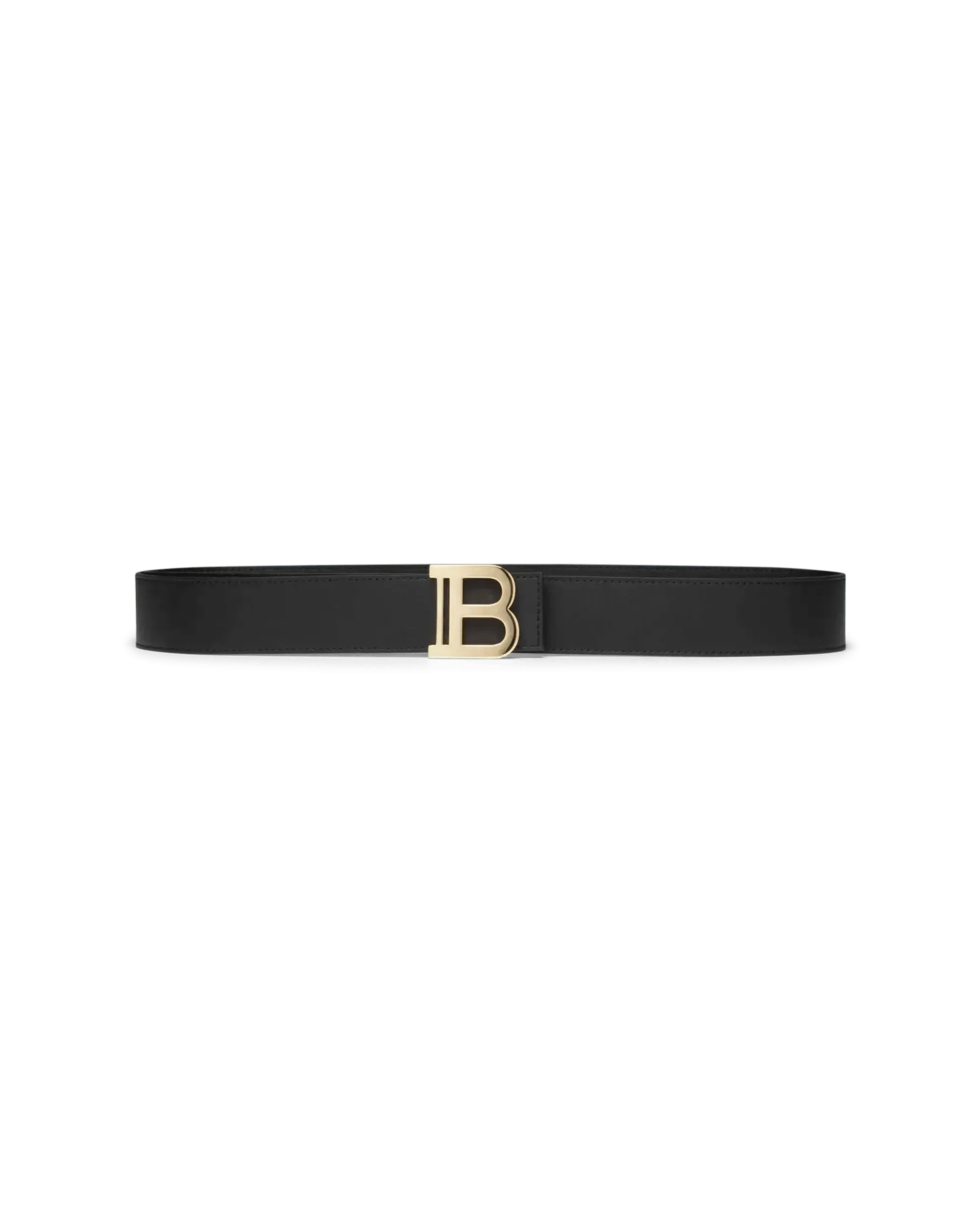 'B' Logo Leather Belt