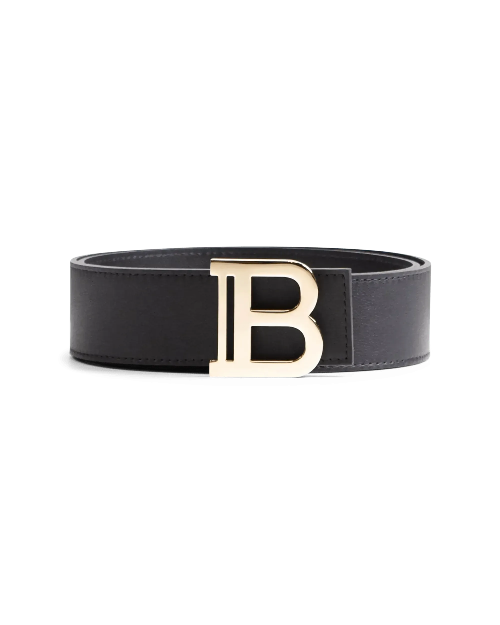 'B' Logo Leather Belt