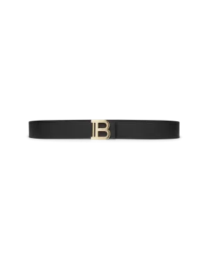 'B' Logo Leather Belt