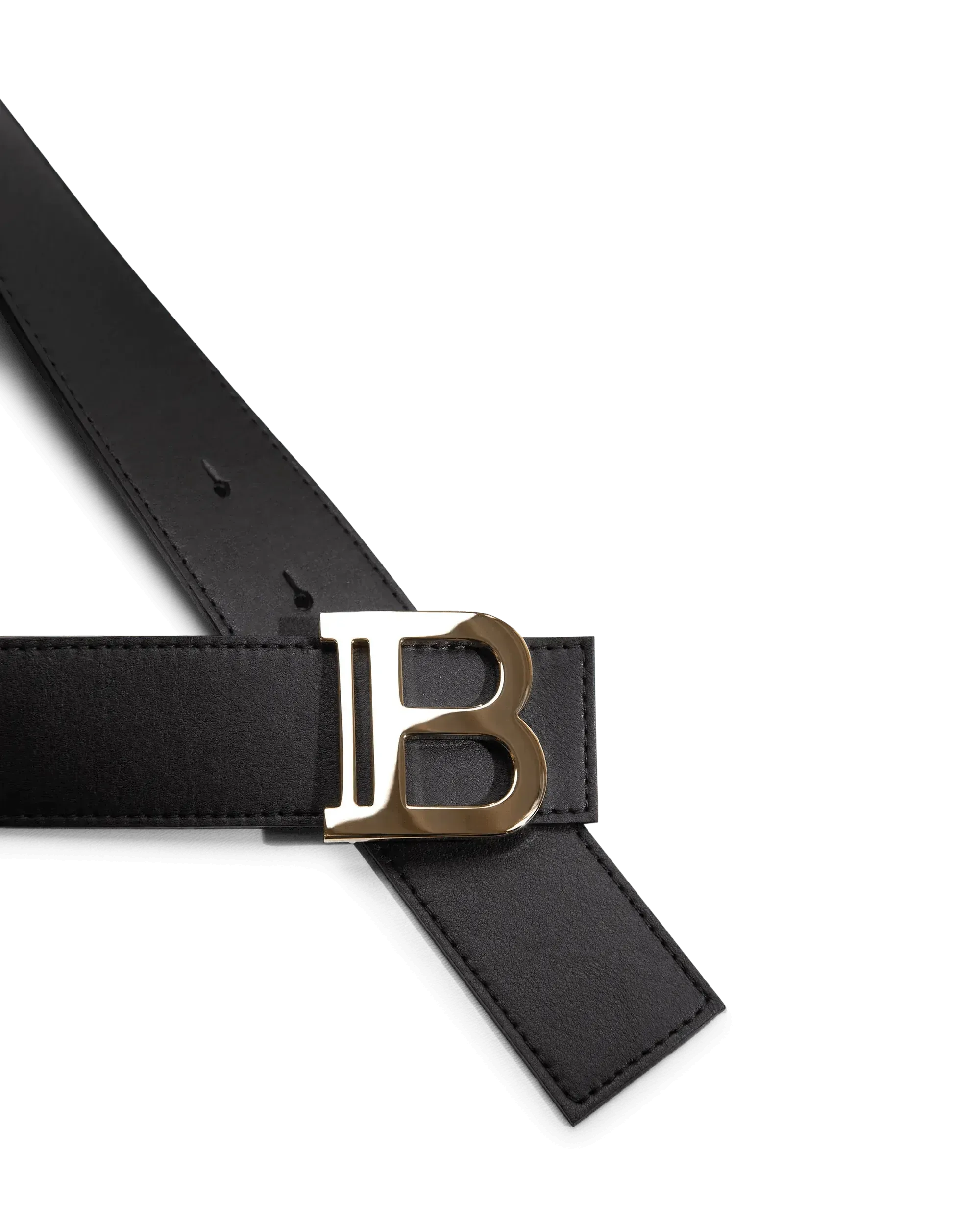 'B' Logo Leather Belt