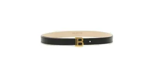 Balmain B Logo Plaque Buckle Belt