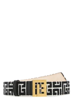 Balmain Logo Monogram Buckled Belt