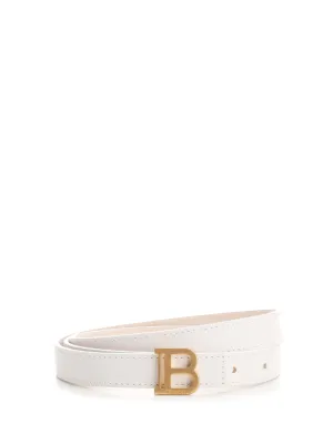 Balmain Logo Plaque Buckle Belt