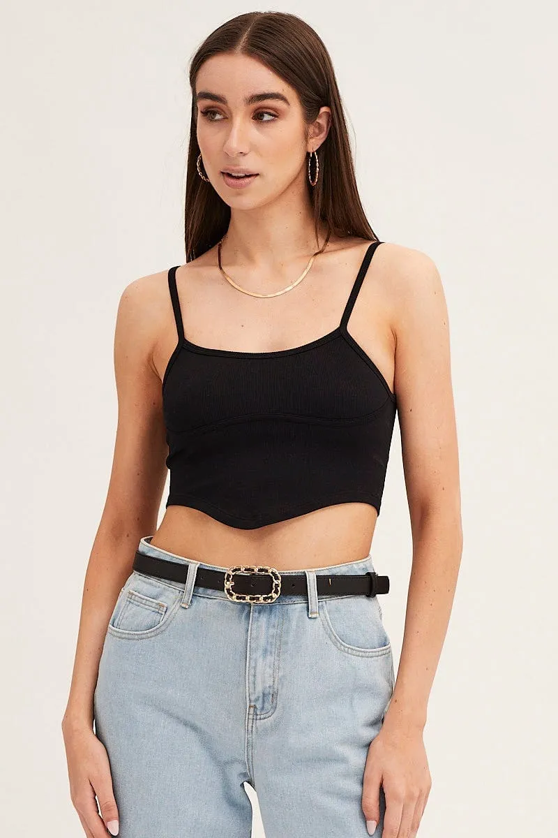 Black Braid Buckle Belts