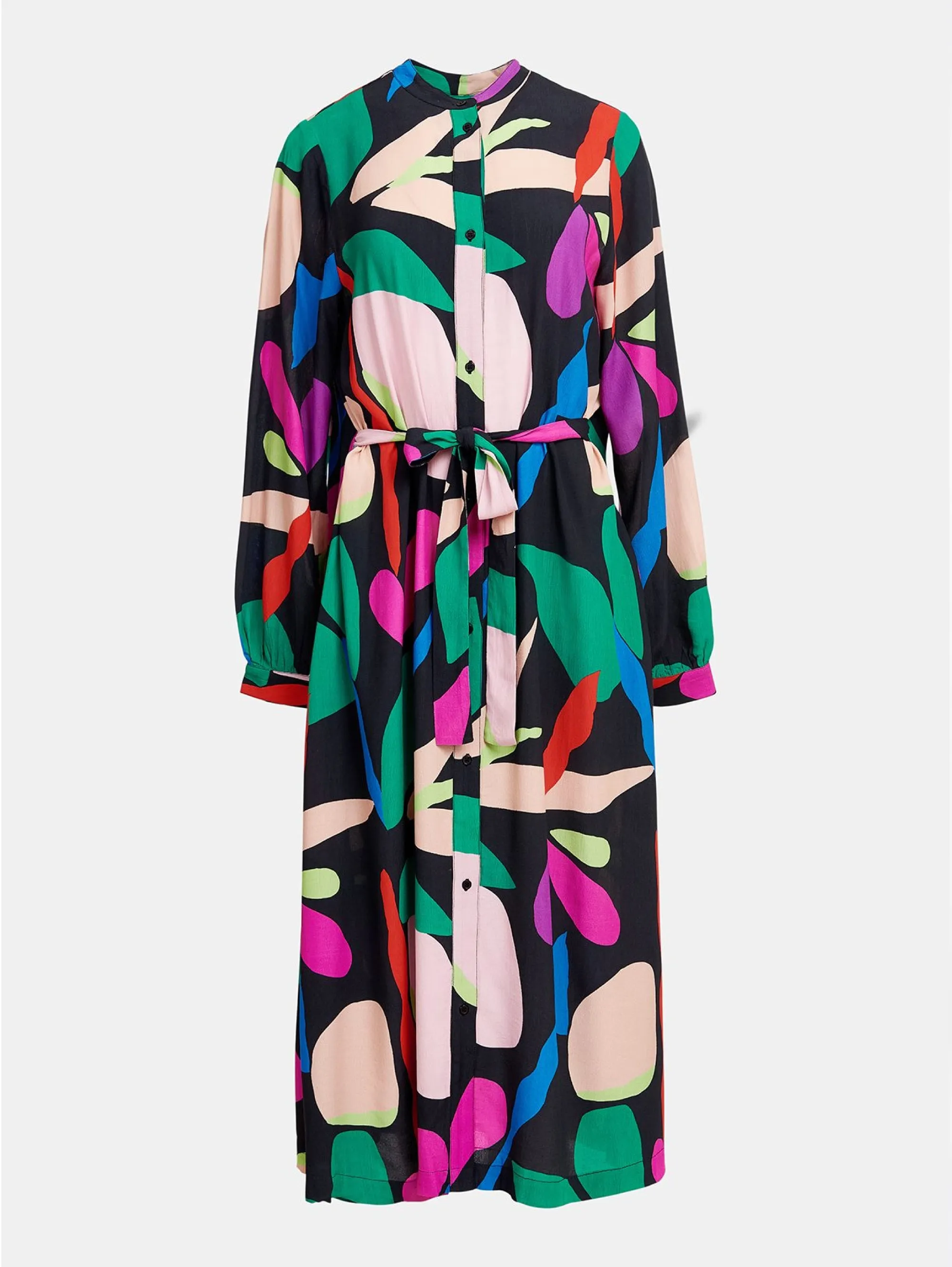 Black Midi Chemisier Dress