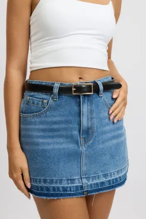 Black Rectangle Buckle Belts