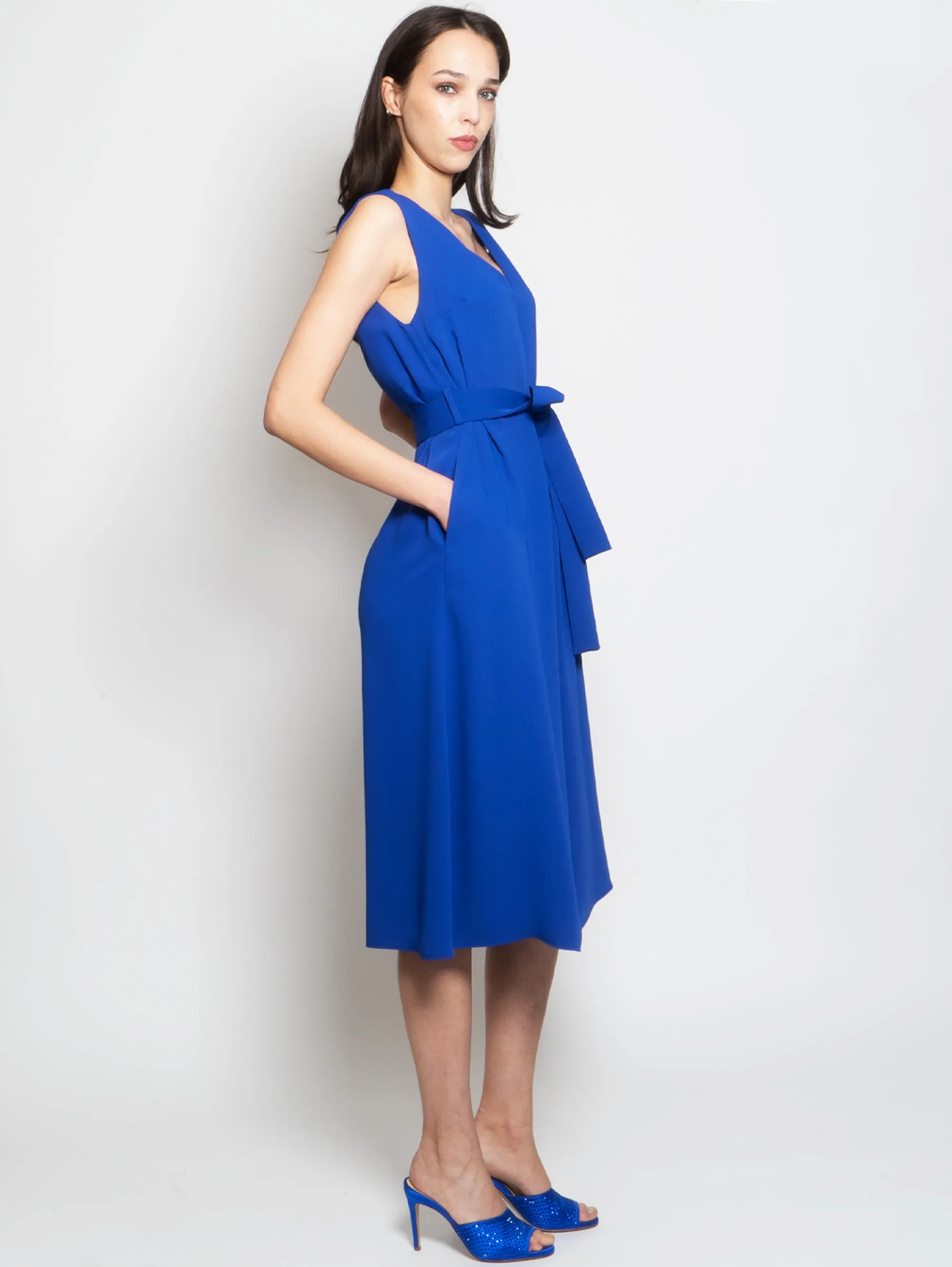 Bluette V-Neck Midi Dress