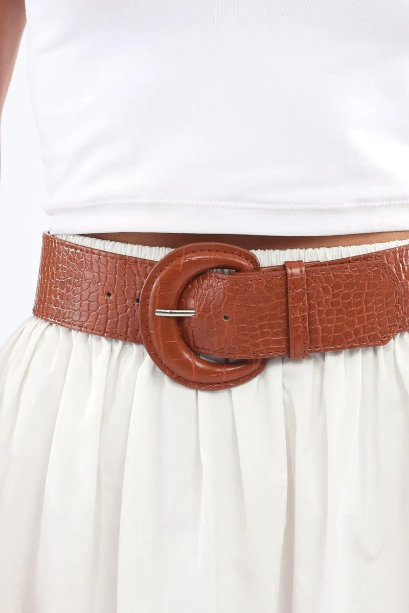 Brown Buckled Belt