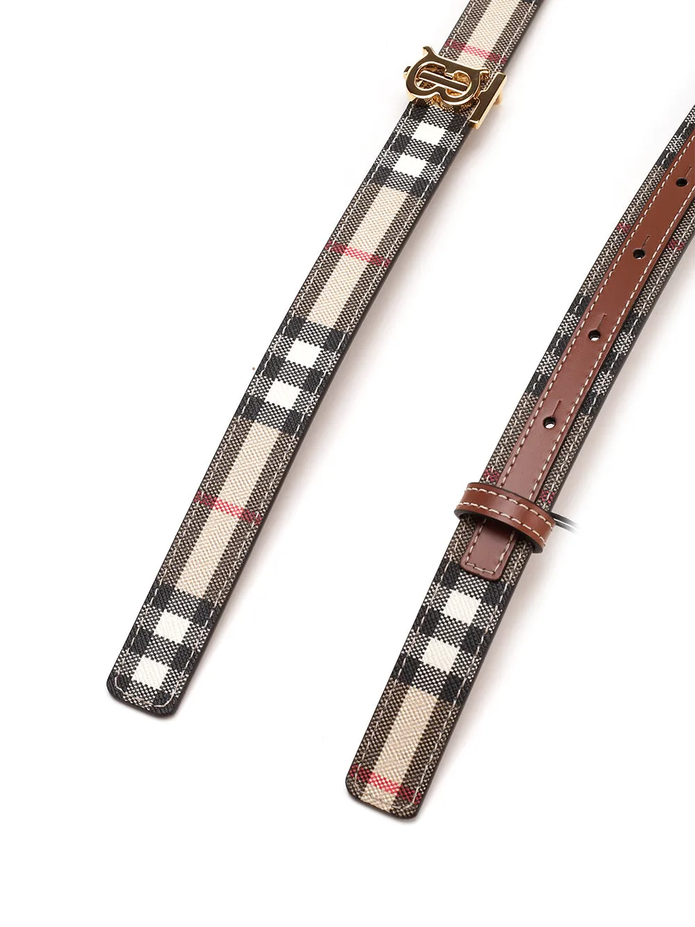 Burberry TB Monogram Plaque Reversible Belt