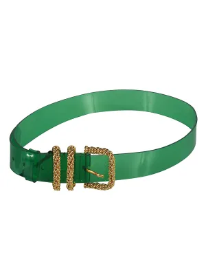 By Far Katina Chain-Link Detailed Buckle Belt