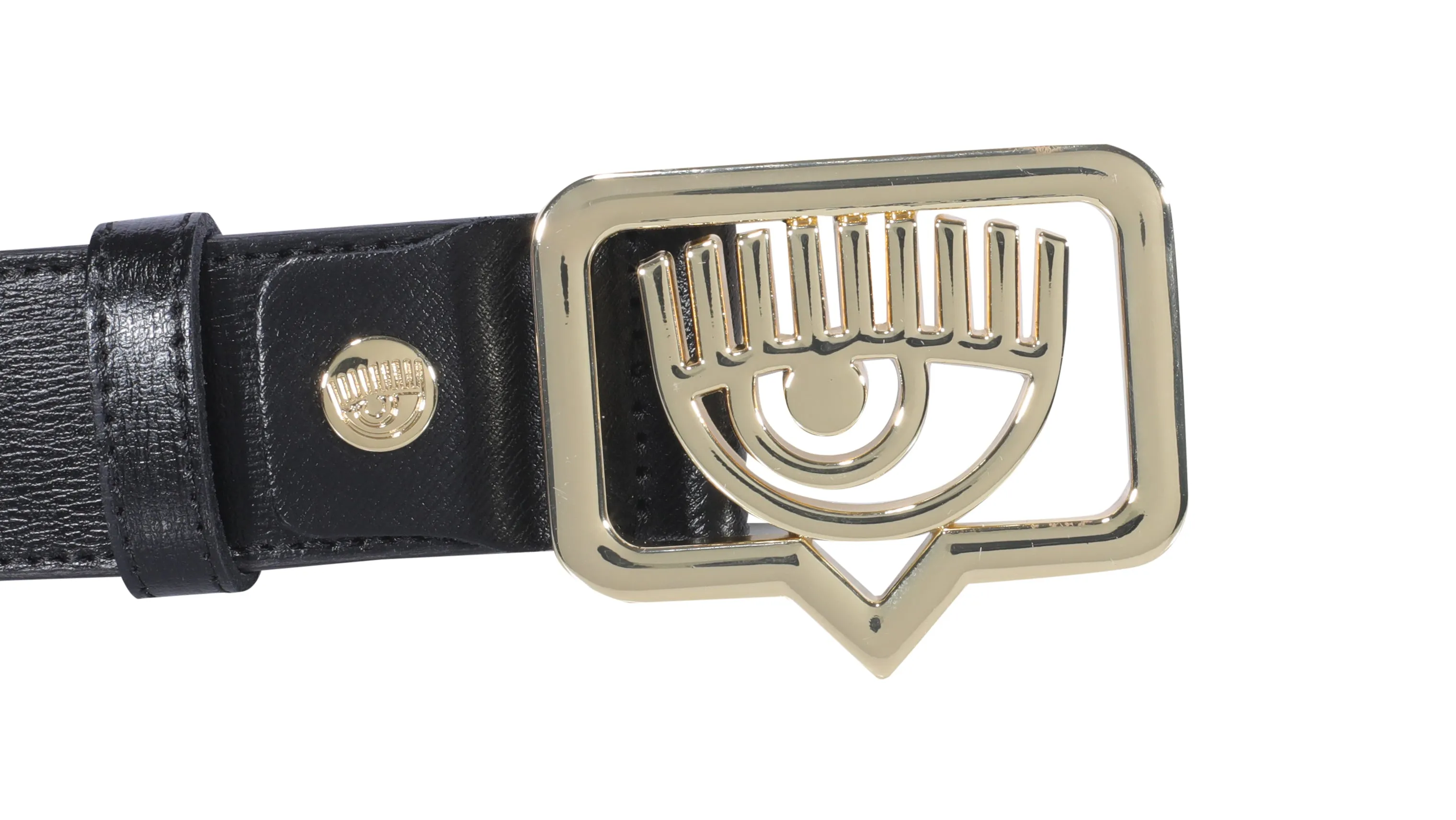 Chiara Ferragni Eyelike Logo-Plaque Belt