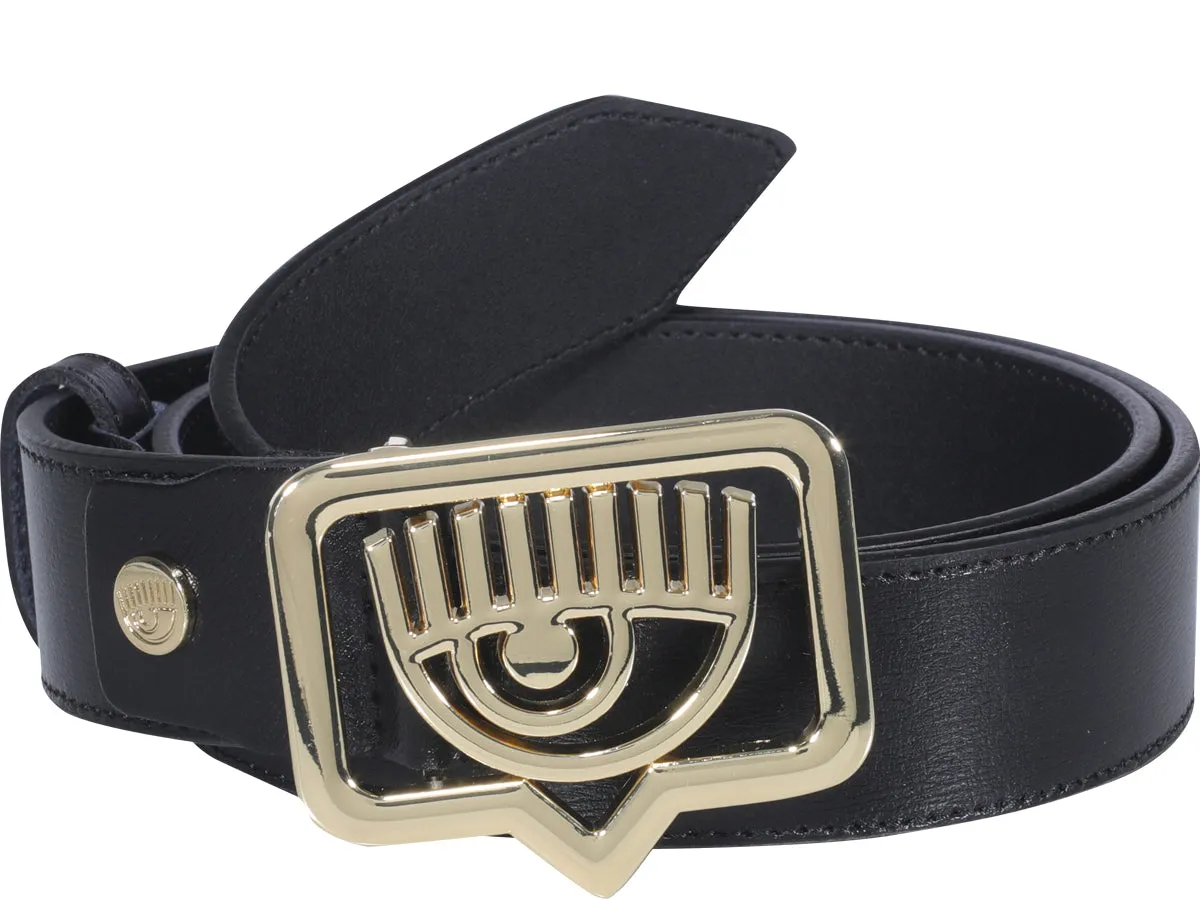 Chiara Ferragni Eyelike Logo-Plaque Belt