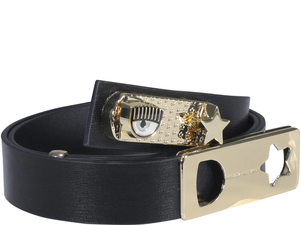 Chiara Ferragni Logo Plaque Buckle Belt