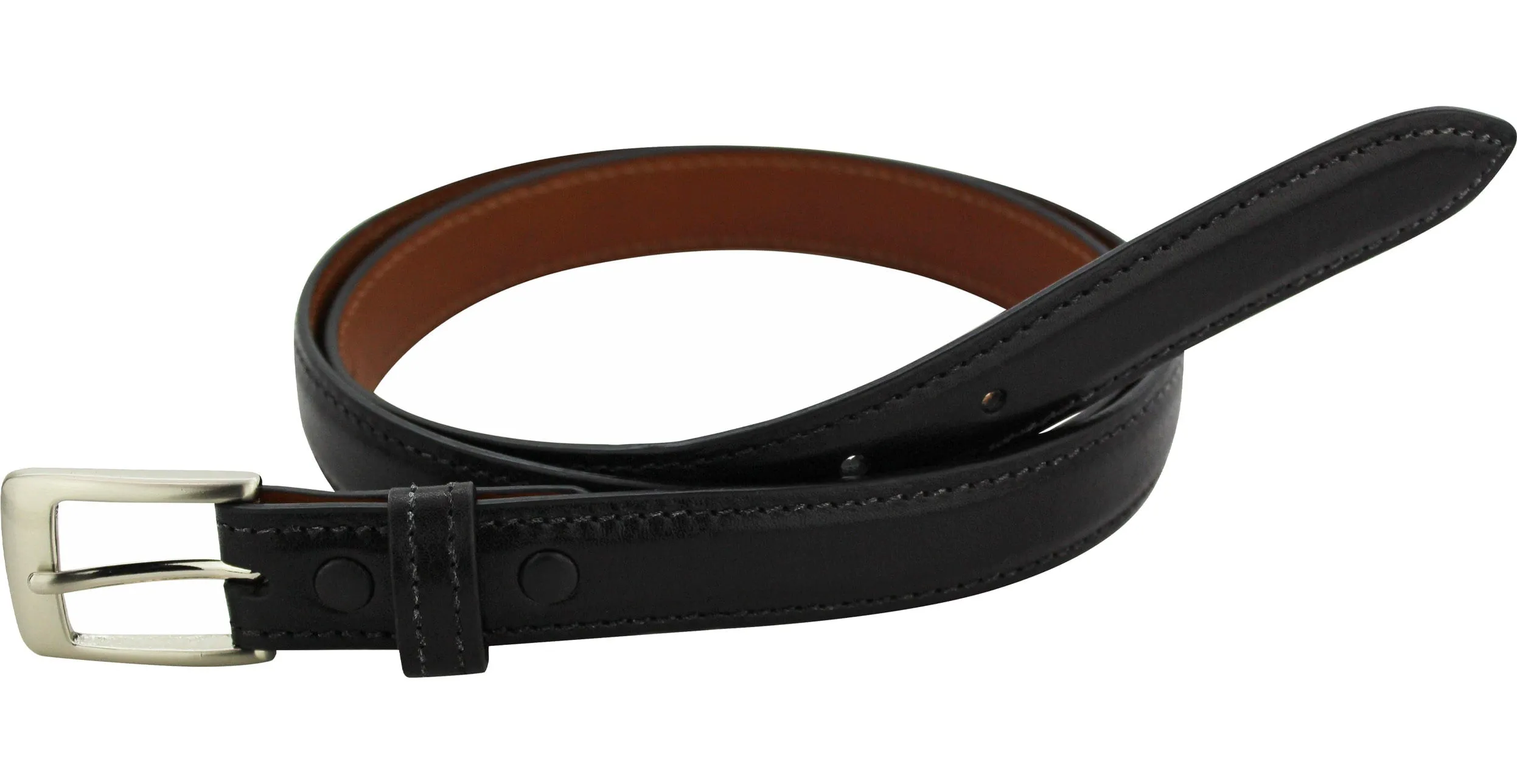 Designer Black Italian Calf Leather Dress Belt: 1” Wide **Made To Order Allow 5 To 6 Weeks To Ship