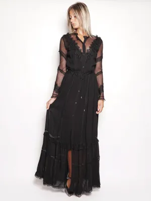 Dress with Black Dice Lace