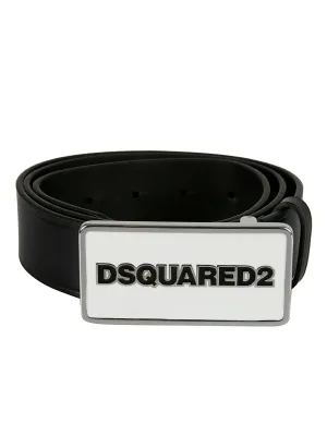 Dsquared2 Logo Plaque Buckle Belt