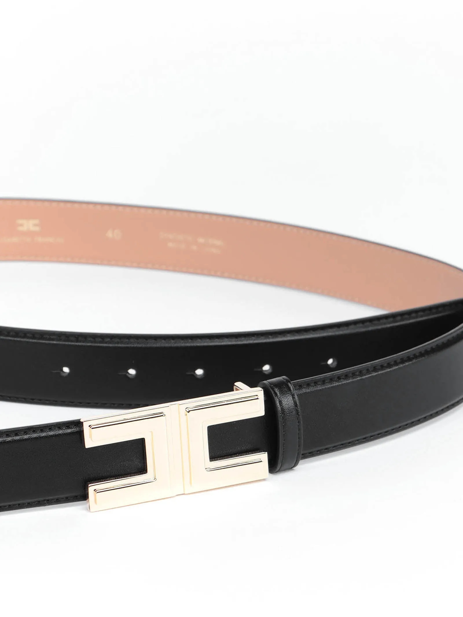 Elisabetta Franchi Logo Plaque Belt