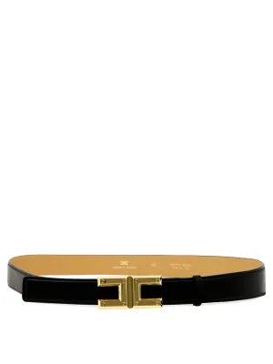 Elisabetta Franchi Logo Plaque Buckle Belt