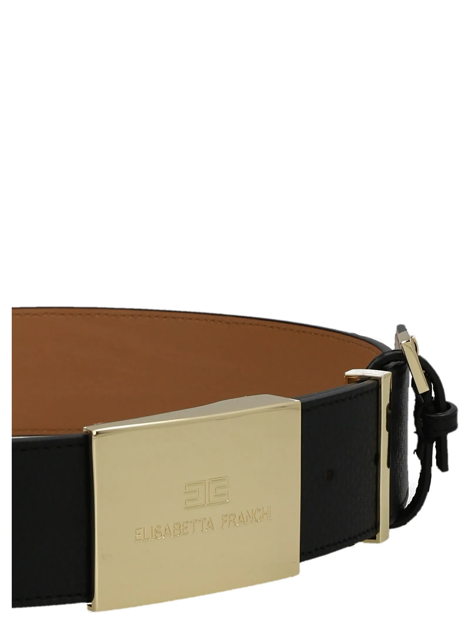 Elisabetta Franchi Logo Plaque Buckle Belt