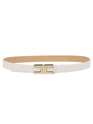 Elisabetta Franchi Logo Plaque Buckle Belt