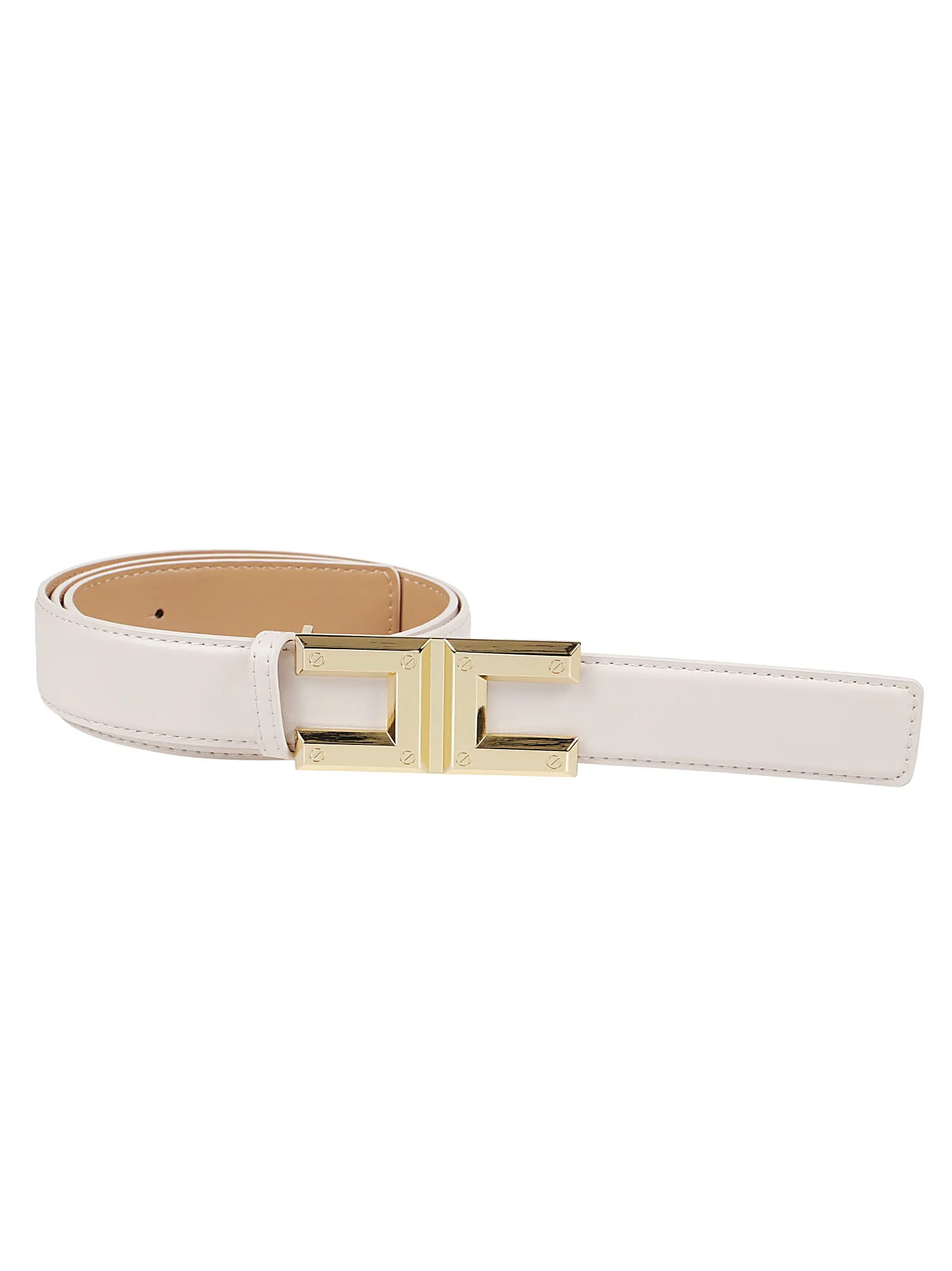 Elisabetta Franchi Logo Plaque Buckle Belt