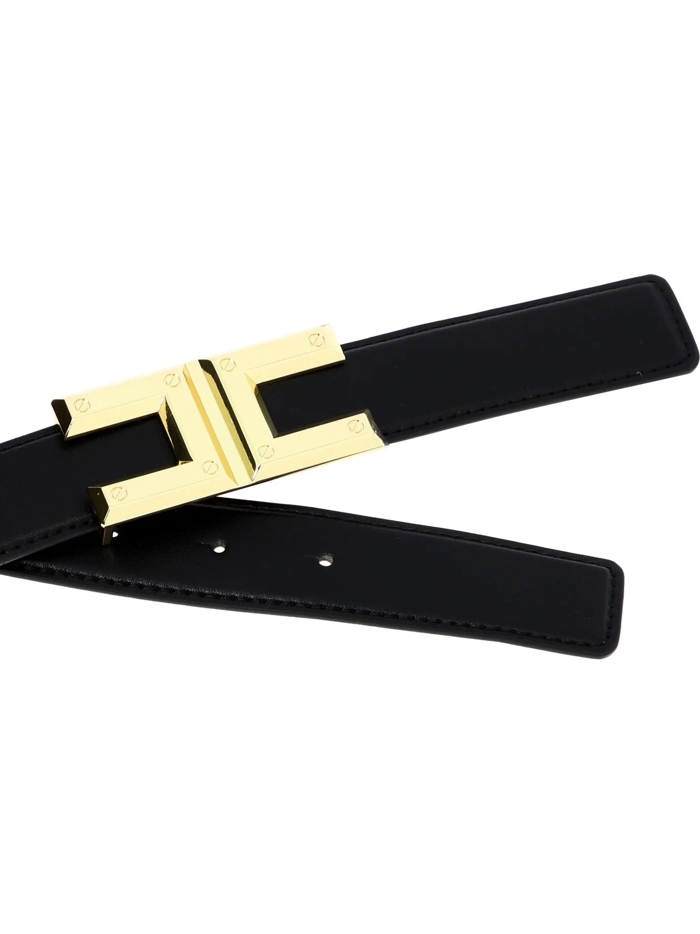 Elisabetta Franchi Logo Plaque Buckle Belt