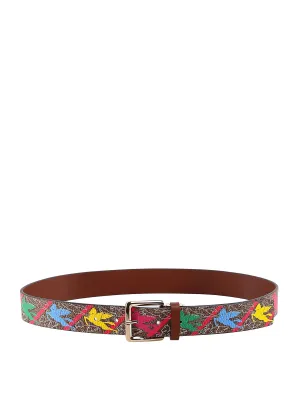Etro Allover Logo Printed Buckle Belt