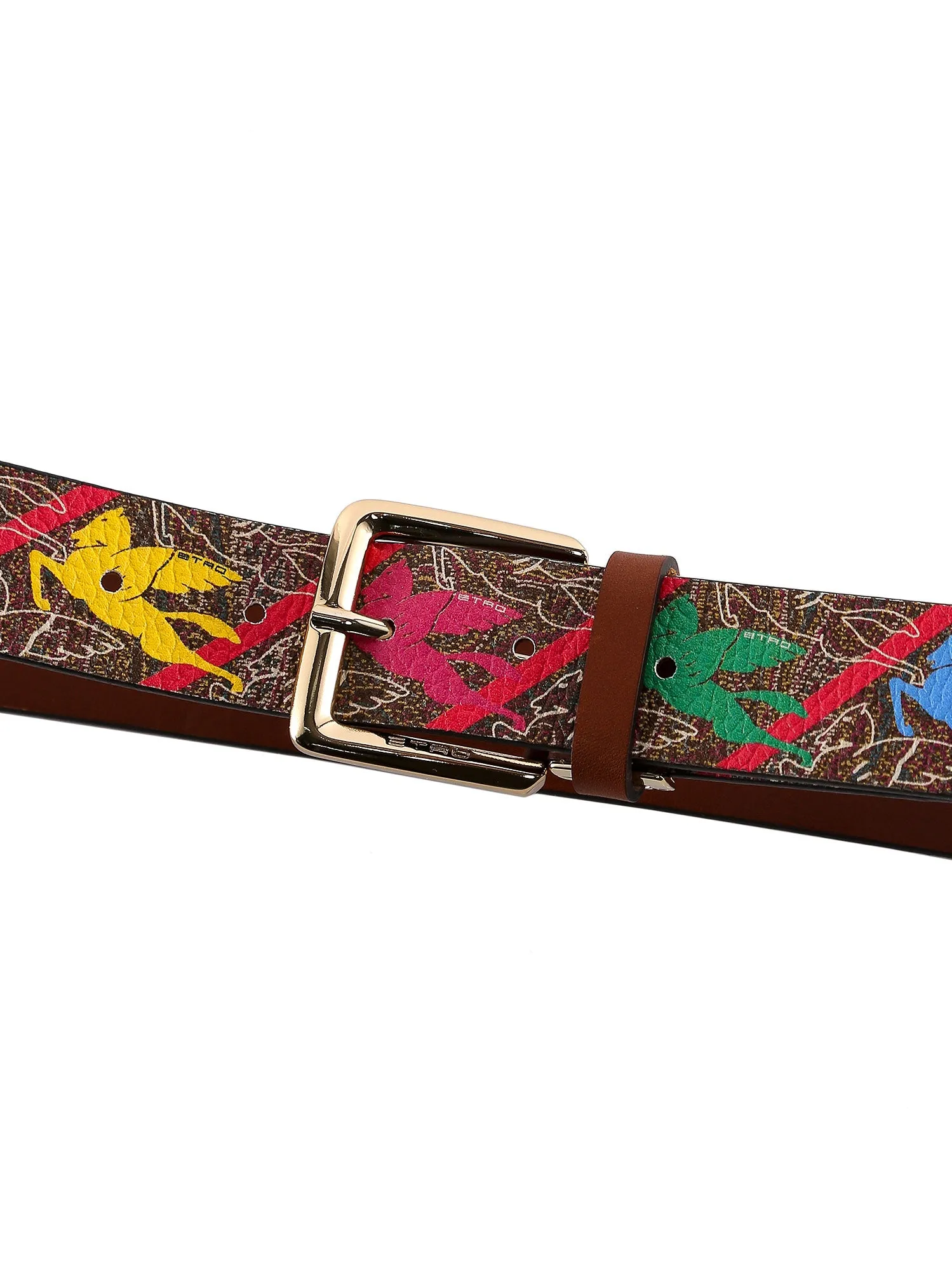 Etro Allover Logo Printed Buckle Belt