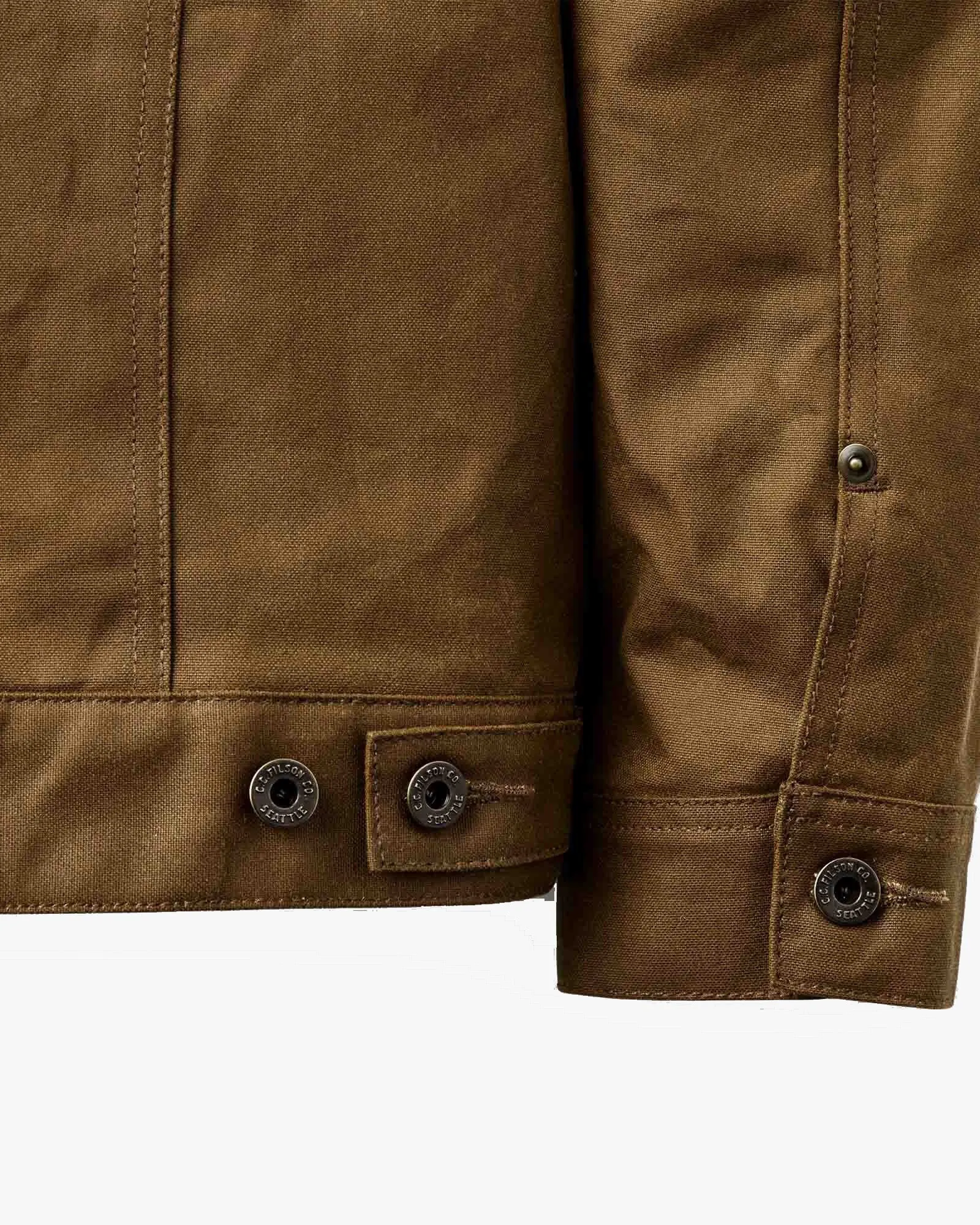 Filson Tin Cloth Short Lined Cruiser Jacket - Dark Tan
