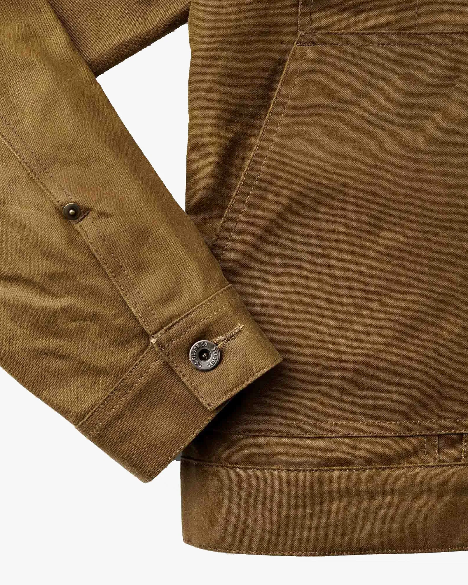 Filson Tin Cloth Short Lined Cruiser Jacket - Dark Tan