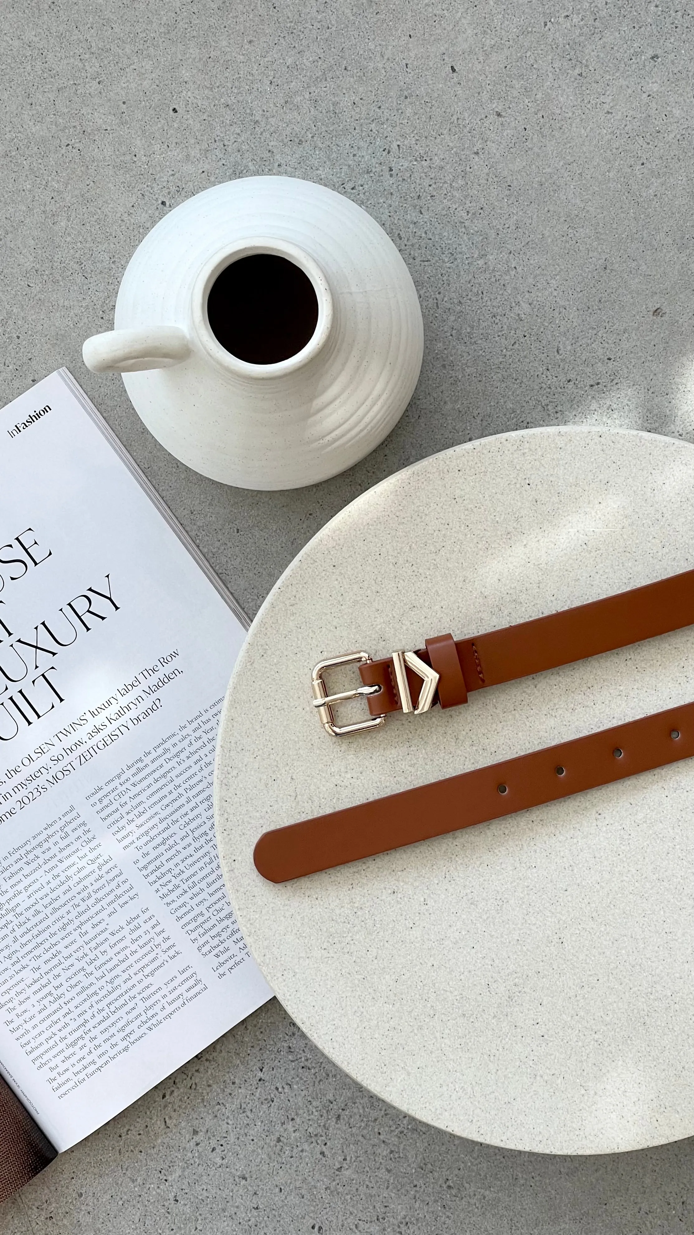 Fleur Belt - Brown