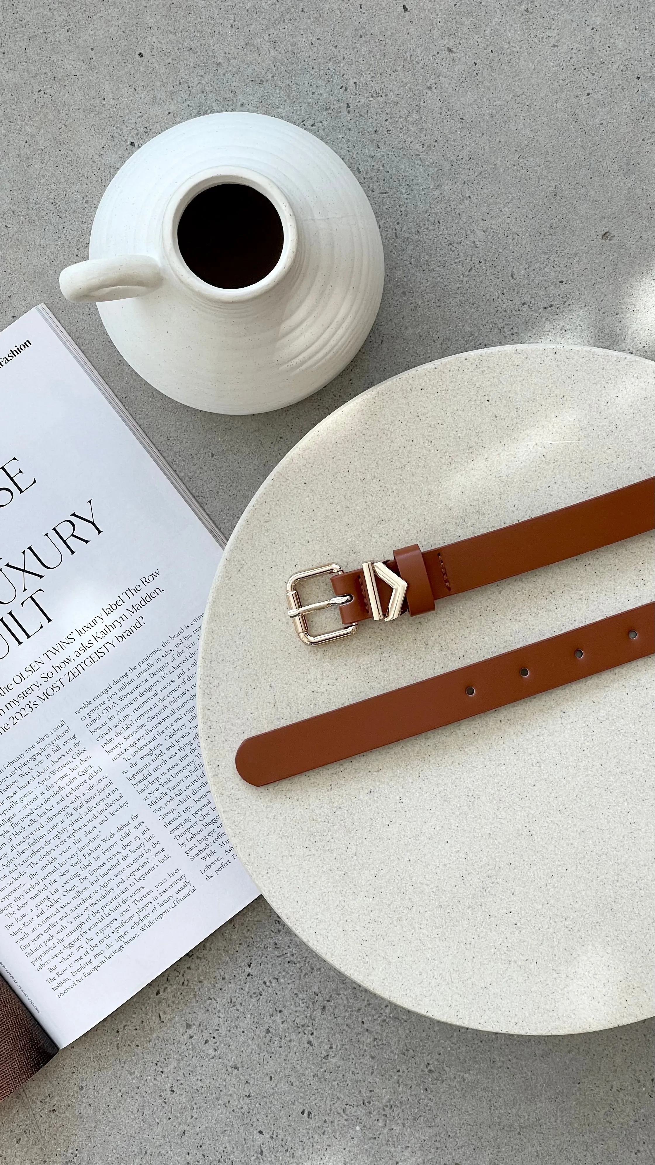Fleur Belt - Brown