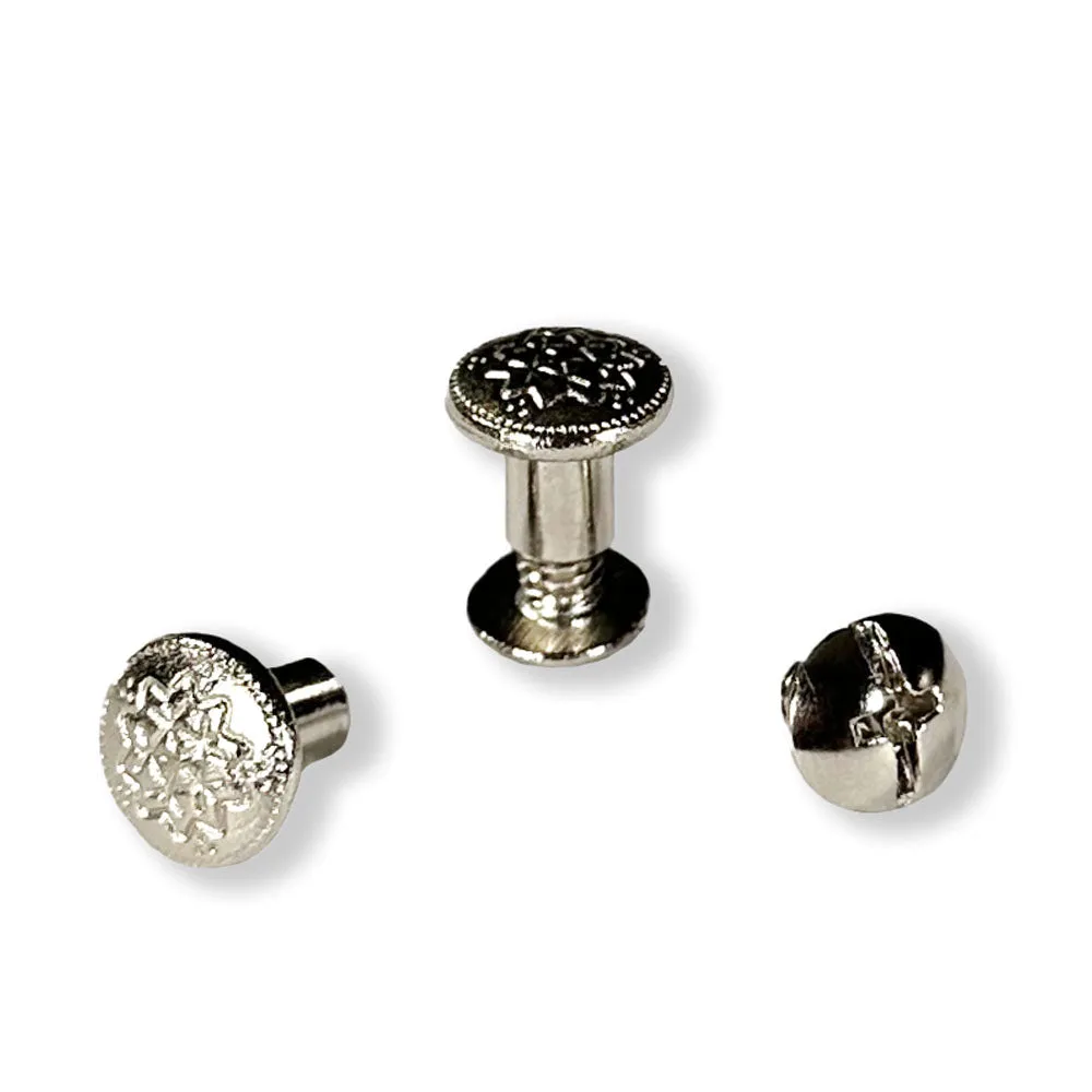 Floral Chicago Screws - 1/4" - 2 Pack