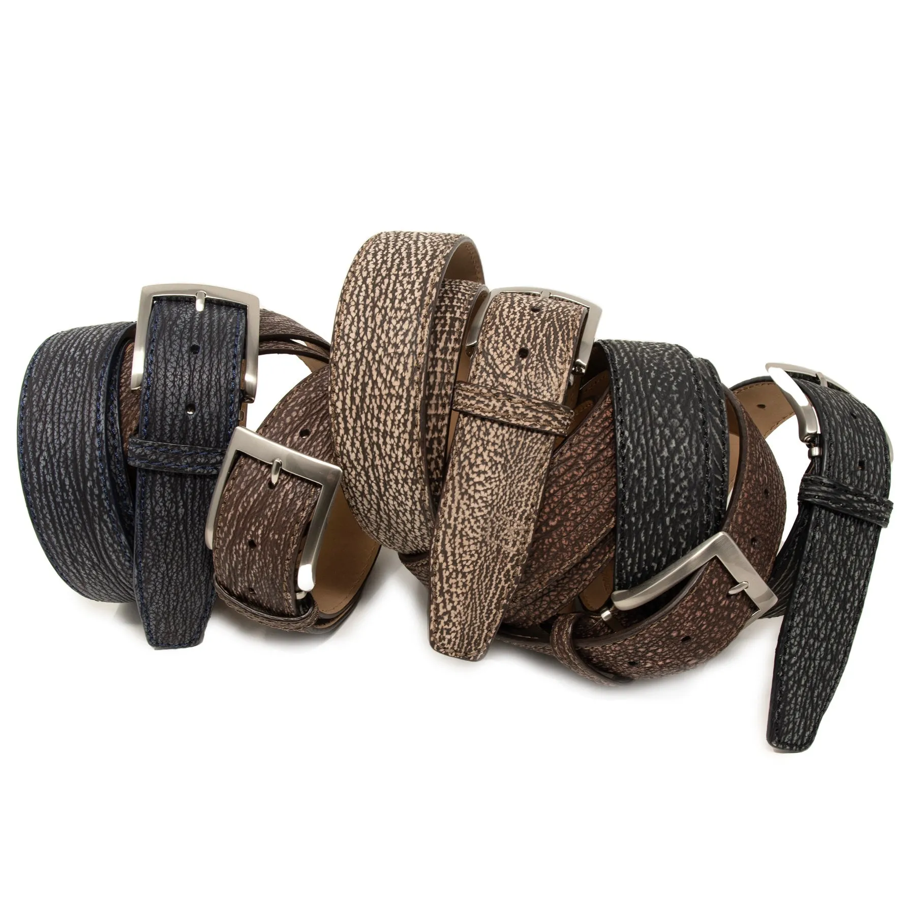 Genuine Shark Skin - Brown -  40MM