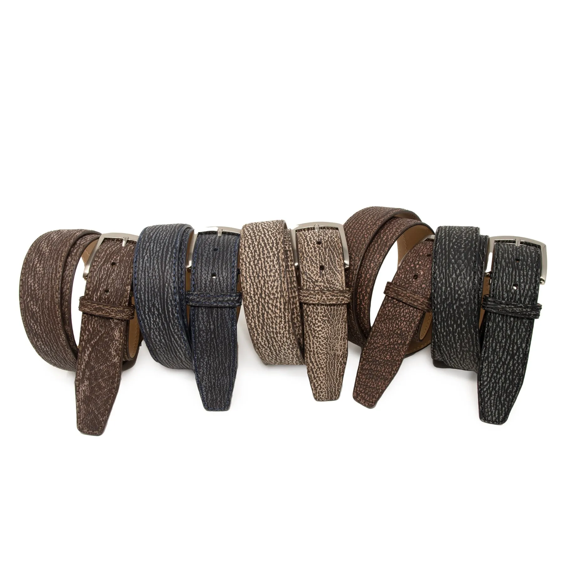 Genuine Shark Skin - Cognac -  40MM