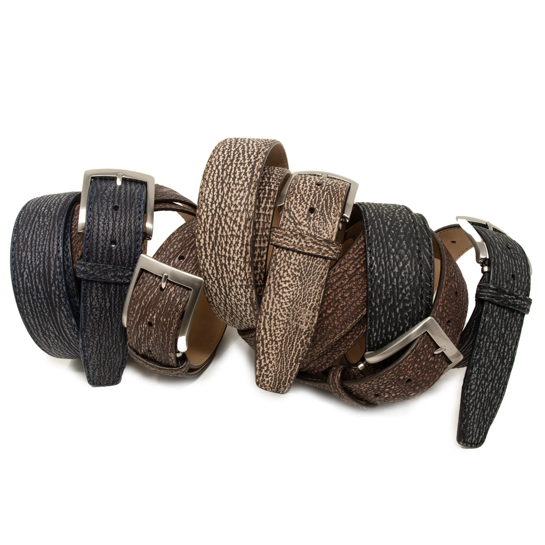 Genuine Shark Skin - Cognac -  40MM