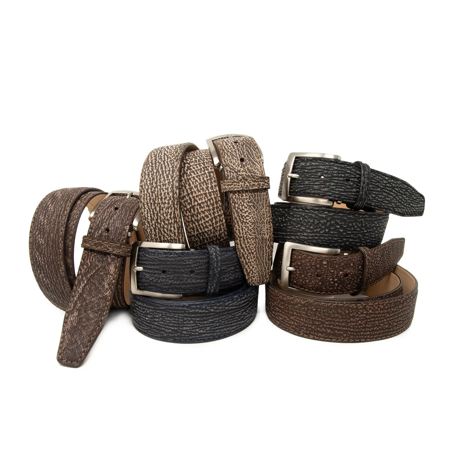 Genuine Shark Skin - Cognac -  40MM