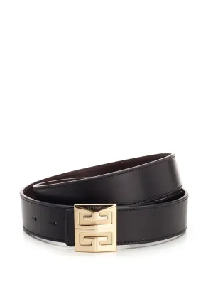 Givenchy 4G Logo Plaque Reversible Belt