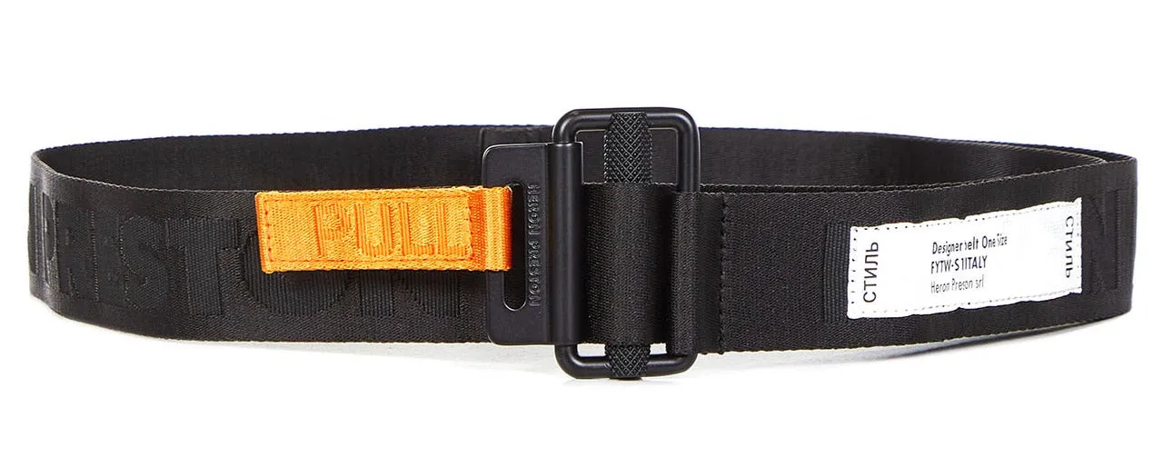 Heron Preston Logo Patch Buckled Belt