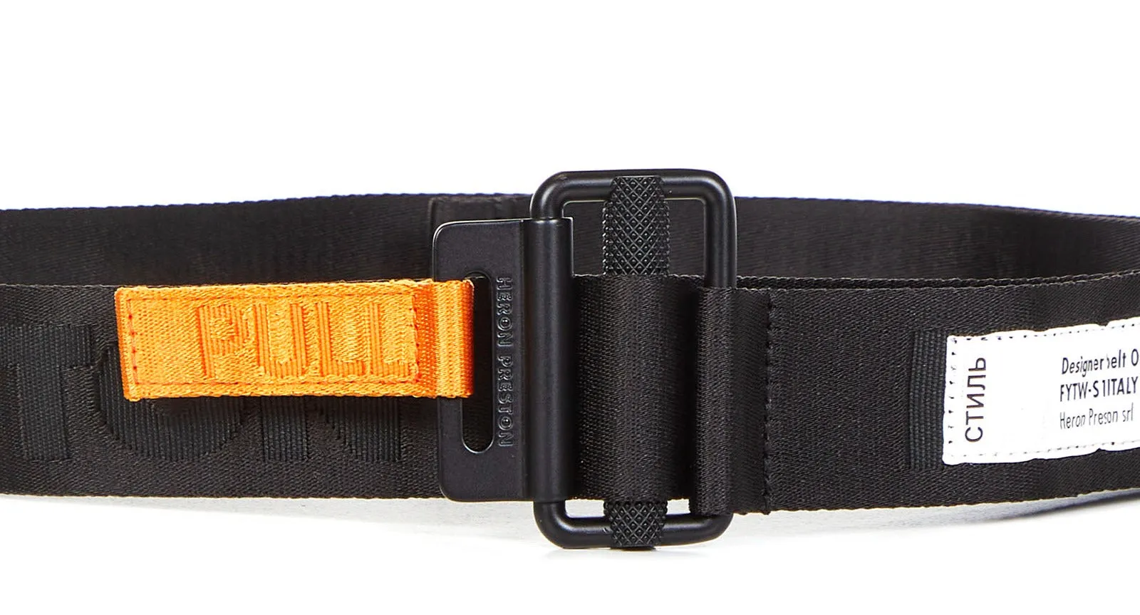 Heron Preston Logo Patch Buckled Belt