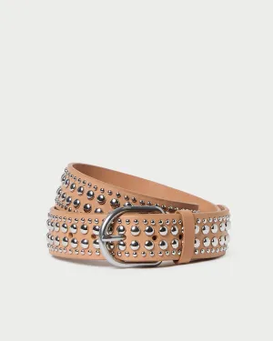Isaac Honey/Silver Studded Belt