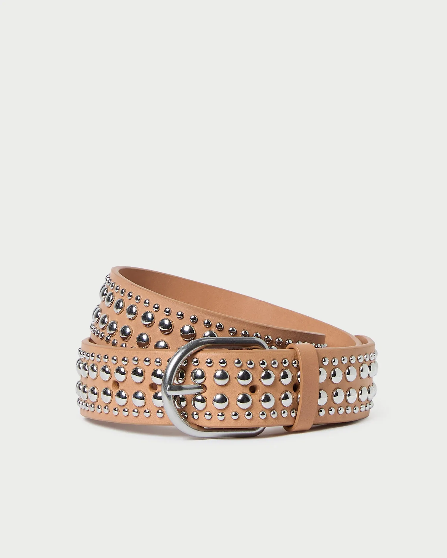 Isaac Honey/Silver Studded Belt