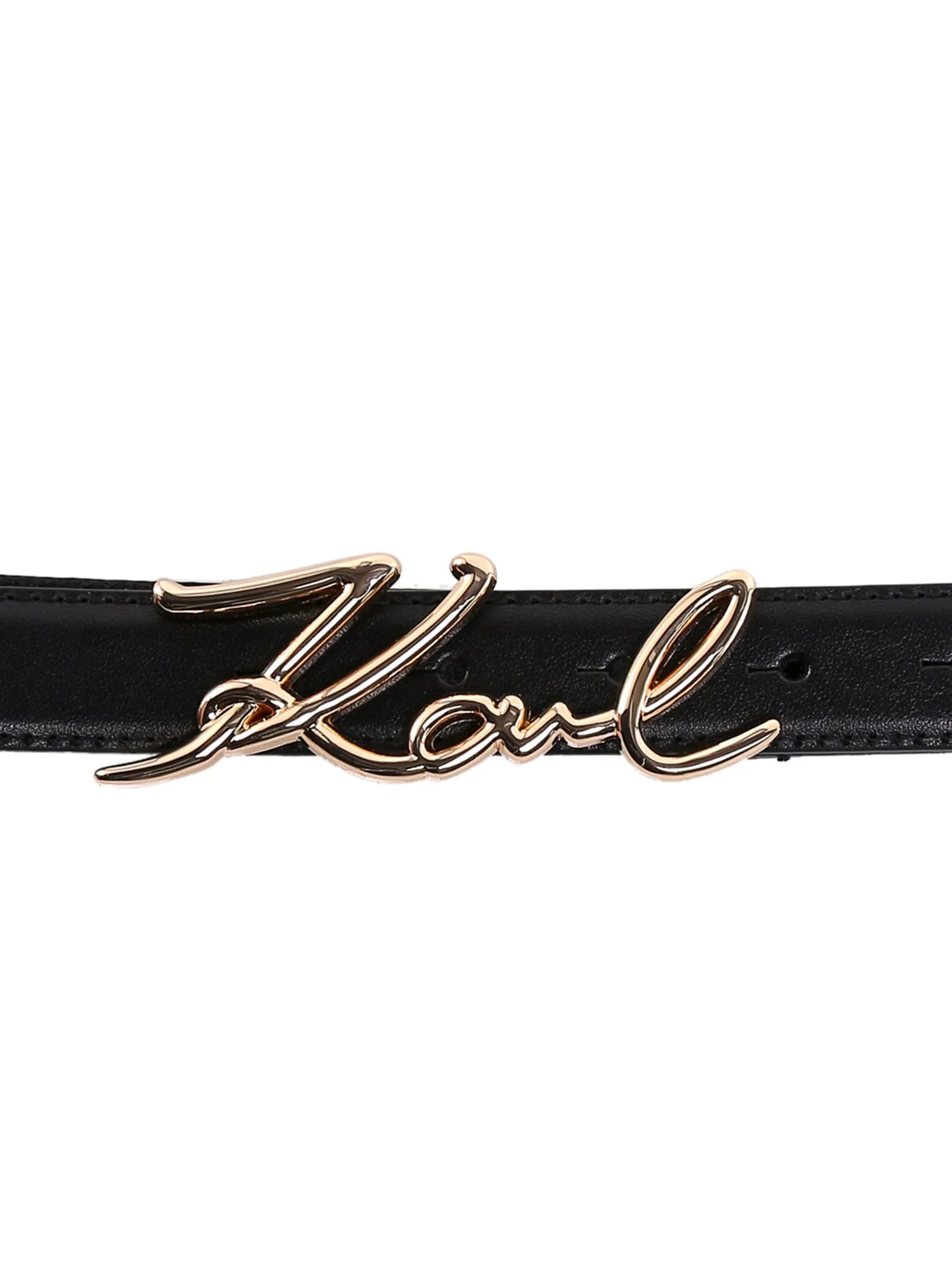 Karl Lagerfeld Logo Plaque Buckle Belt