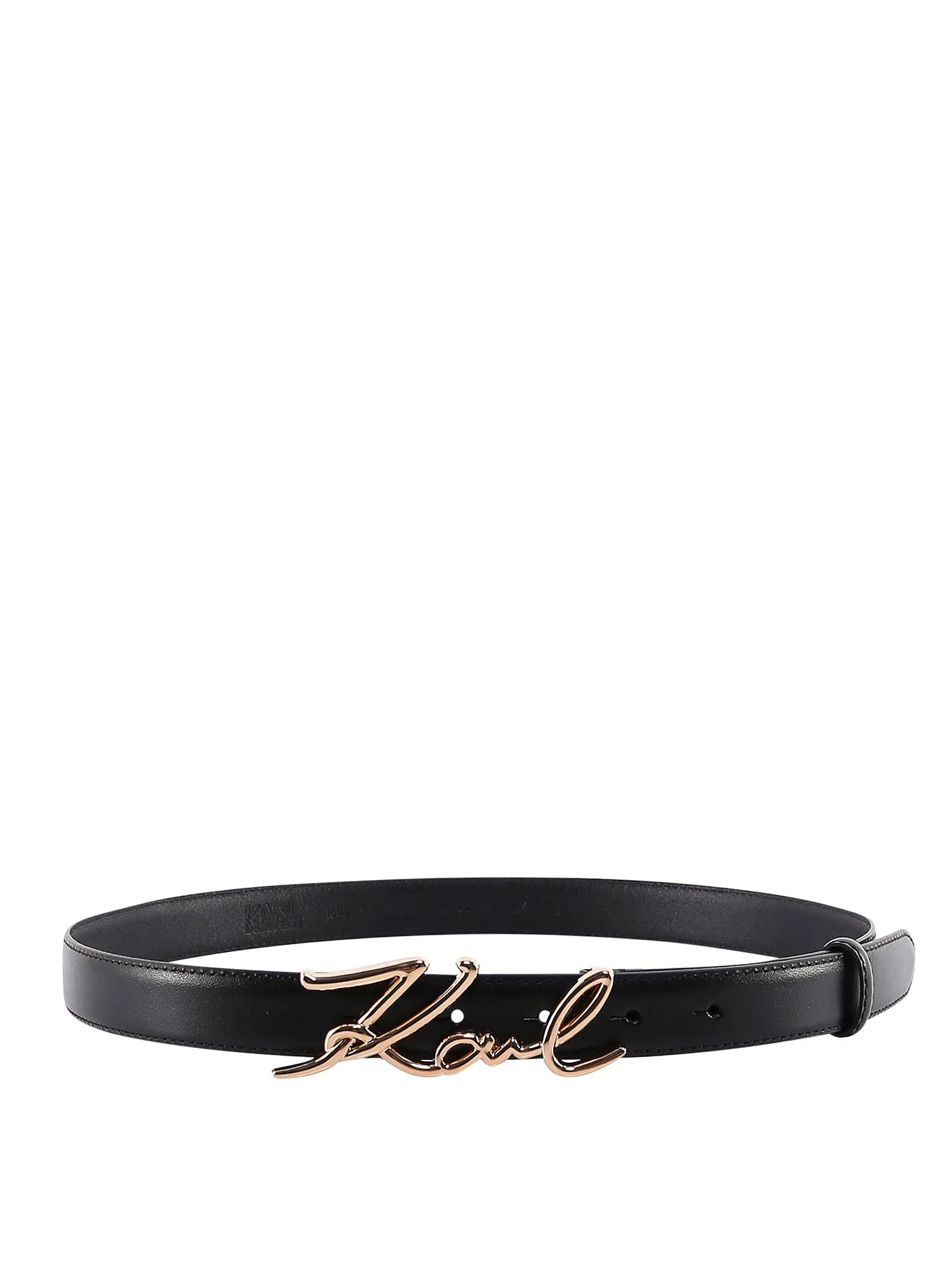 Karl Lagerfeld Logo Plaque Buckle Belt
