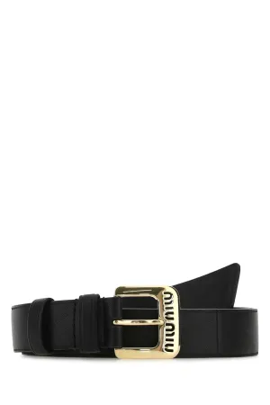 Miu Miu Cut-Out Logo Embossed Buckled Belt